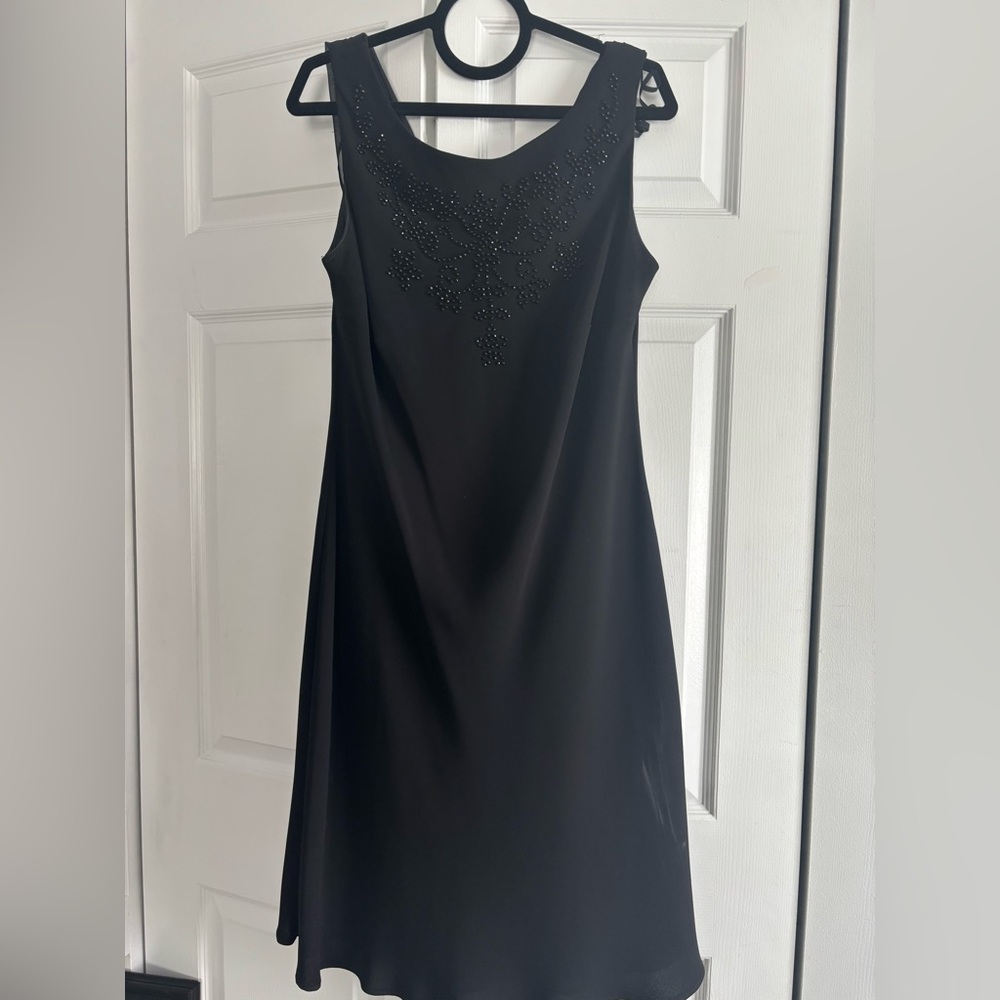SL Fashions Black Embellished Midi Dress